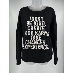 Lorna Jane Active Women Black Sweatshirt Medium